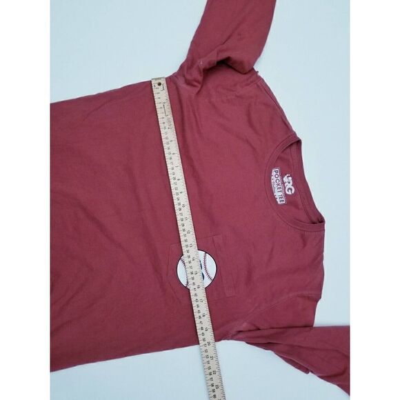Rowdy Gentleman George Bush Washed Red Medium Pocket T-Shirt Tee Long Sleeve - Picture 5 of 8